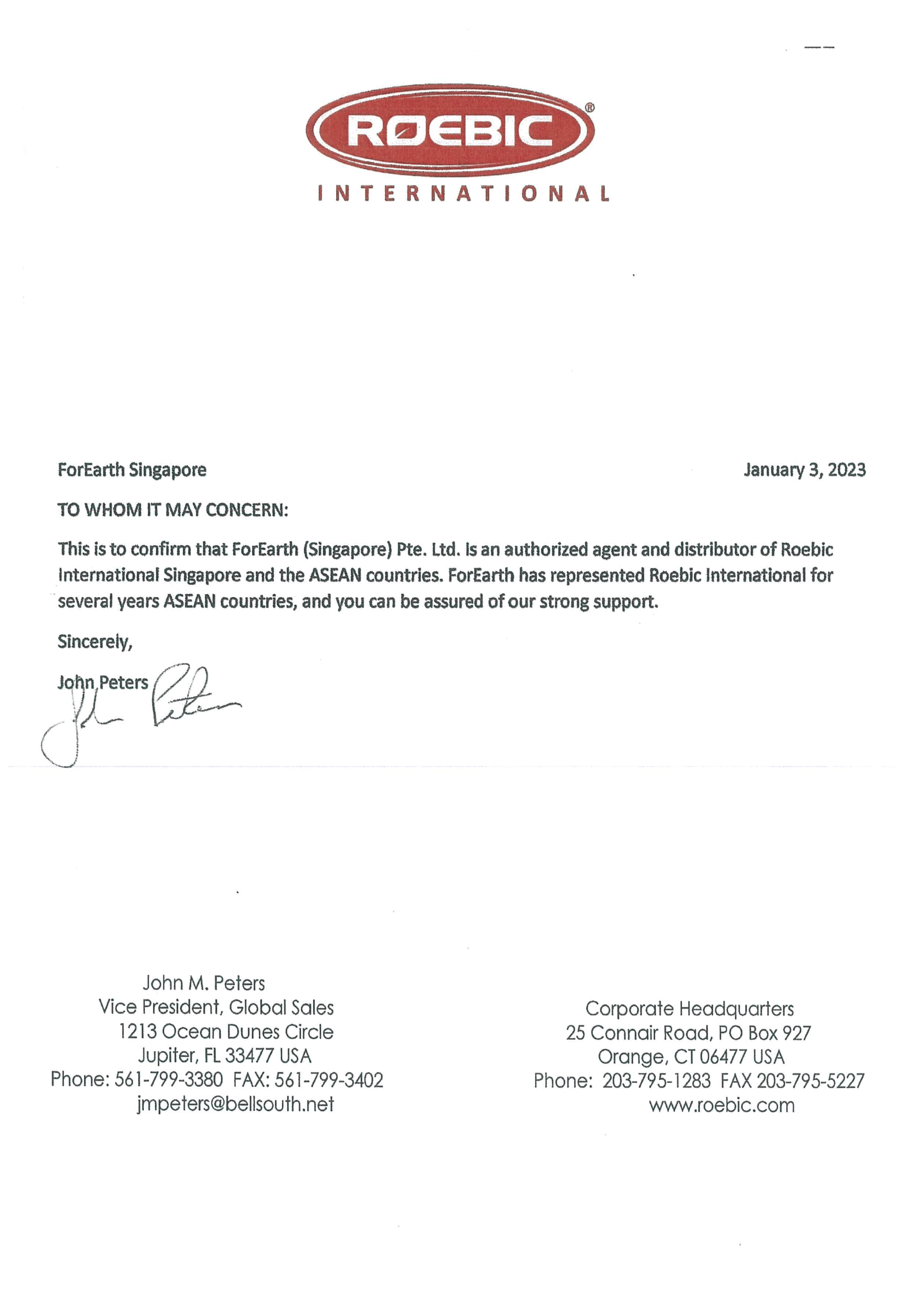 Roebic Authorised Distributor (13 Feb 23)